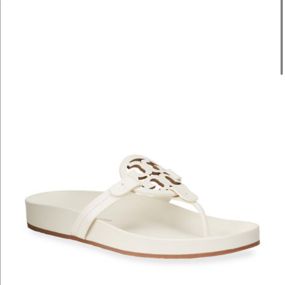 NEW Tory Burch Miller Cloud Leather Thong Sandals